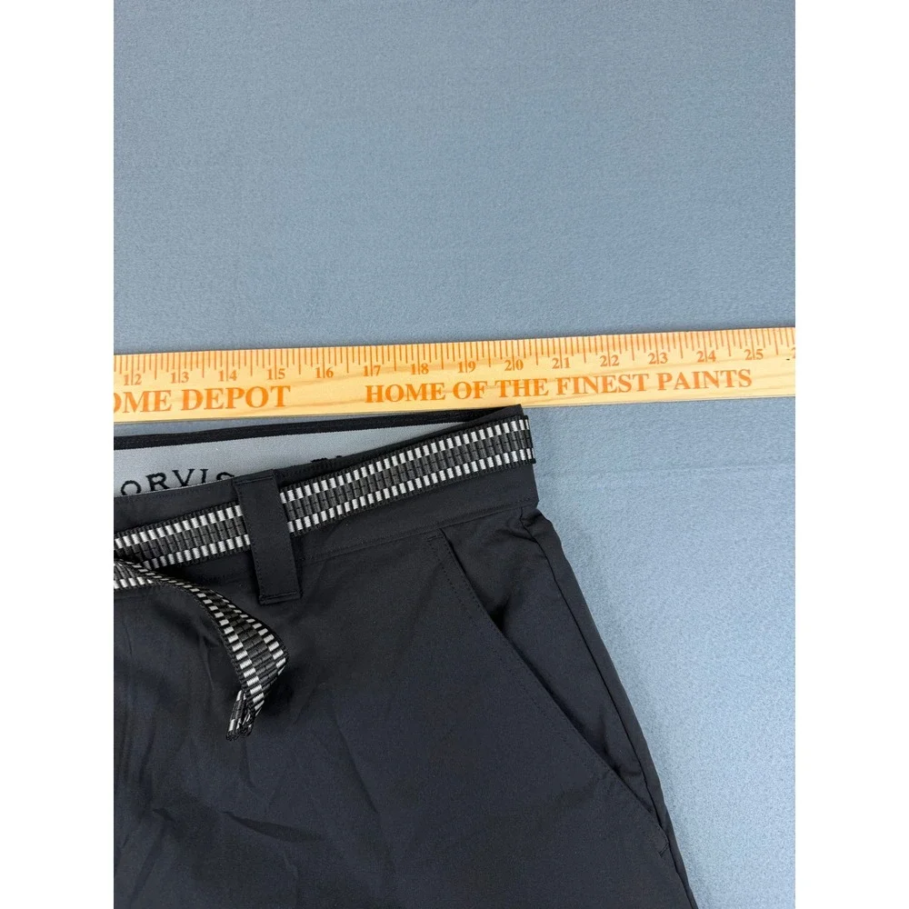 Orvis Cargo‎ Shorts Mens 40 Black 4-Way Stretch Adjustable Belt Outdoor Hiking